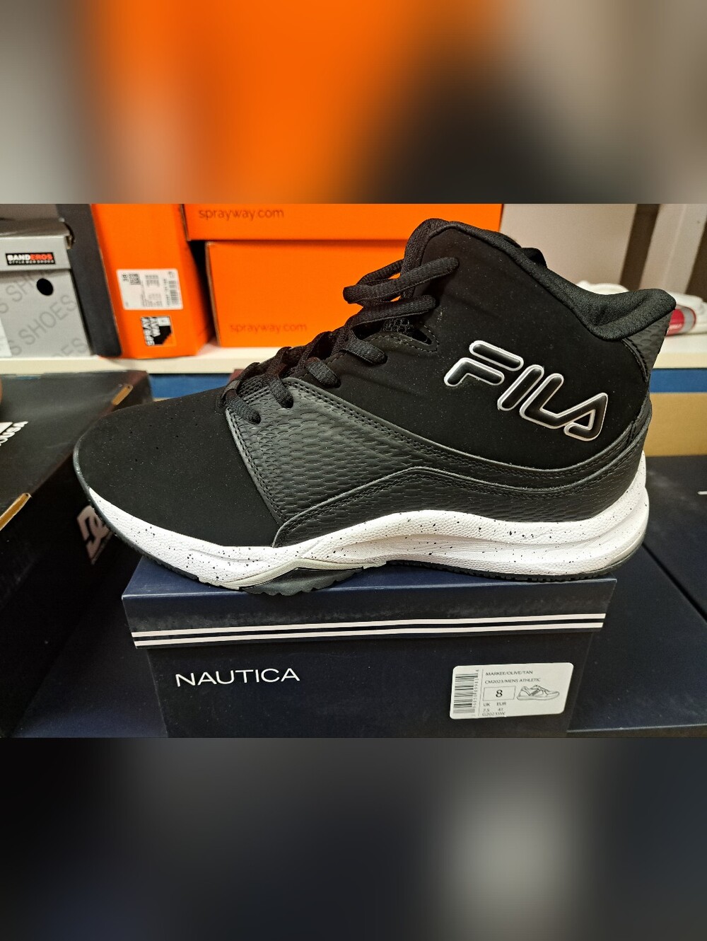 Fila Men's Black Mid-Top Athletic Sneakers